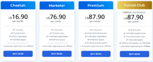 Builderall Pricing Table