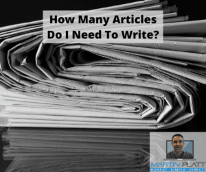 How many articles do I need to write for SEO?